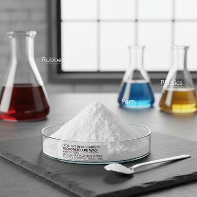 탁월한 열 안정성 미크로네이즈 된 PE 바삭 흰색 분말 물에 녹지 않는 고무 플라스틱 및 페인트 산업에서 사용됩니다.