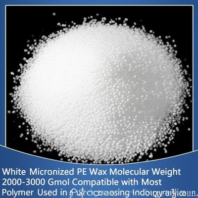 백색 미크로네이즈 된 PE Wax 분자 무게 2000-3000 Gmol 플라스틱 처리 산업에서 사용되는 대부분의 폴리머와 호환됩니다